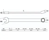 BGS Klíč očkoplochý, extra dlouhý, 12 mm (1)