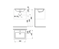 JIKA MIO Style Shora zápustné umyvadlo 560x440x150mm, Bílá (1)