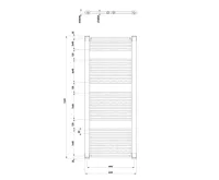 AQUALINE DIRECT otopné těleso s bočním připojením 600x1320 mm, bílá (7)