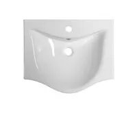 AQUALINE ZARA 55 keramické umyvadlo nábytkové 54x44,5cm, bílá (1)