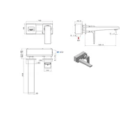 SAPHO DIMY podomítková dvouprvková umyvadlová baterie, chrom (3)