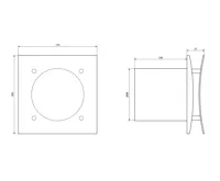 SAPHO EIRA koupelnový ventilátor axiální s časovačem, 15W, potrubí 100mm, bílá (4)