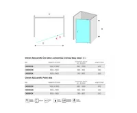 LIMA Sprchové dveře, pivotové, 90x190 cm, chrom ALU, sklo Point 6 mm (5)