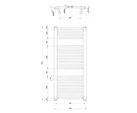 AQUALINE ORBIT otopné těleso s bočním připojením 450x960 mm, bílá (5)