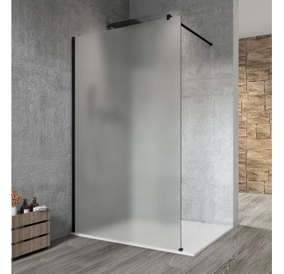 GELCO VARIO BLACK jednodílná sprchová zástěna k instalaci ke stěně, matné sklo, 1200 mm