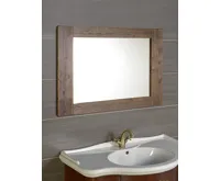 SAPHO BRAND zrcadlo v dřevěném rámu 100x80cm, mořený smrk (3)