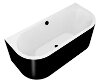 POLYSAN VIVA D MONOLITH nástěnná stojící vana 180x75x60cm, bílá/černá