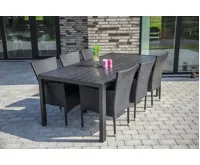 Zahradní křeslo BARCELONA antracit s poduškou IWH-1010004 sada 8ks (4)