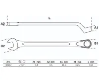 BGS Klíč očkoplochý vyhnutý, 7mm (1)