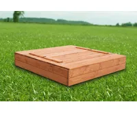 Dřevěné Pískoviště 120x120 cm - barva týk (1)