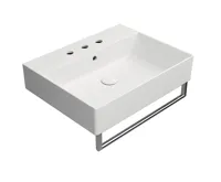 GSI KUBE X keramické umyvadlo 60x47cm, 3 otvory, bílá mat (3)