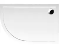 POLYSAN RENA R sprchová vanička z litého mramoru, čtvrtkruh 120x90cm, R550, pravá, bílá