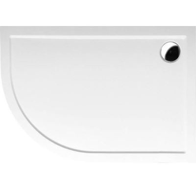 POLYSAN RENA R sprchová vanička z litého mramoru, čtvrtkruh 120x90cm, R550, pravá,bílá