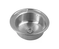 AQUALINE Nerezový vestavný dřez kulatý 51x18cm (1)