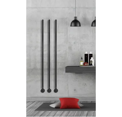 Koupelnový elektrický sušák EINAR s věšáčky EI1BA 90x1680, Černá mat