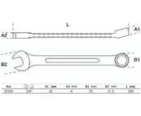 BGS Klíč očkoplochý 5/8", DIN 3113 (1)