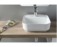 SAPHO MOLVENO keramické umyvadlo na desku, 39,5x39,5cm, bílá (6)