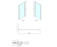 POLYSAN EASY boční stěna 700mm, sklo Brick (4)