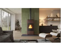 HS Flamingo Krbová kamna AQUAFLAM ® 12 s výměníkem - hnědá - sametová, manuální regulace (13)