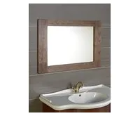 SAPHO BRAND zrcadlo v dřevěném rámu 100x80cm, mořený smrk (1)