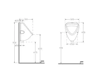 ISVEA Urinál s horním přívodem vody, 31x45cm (3)