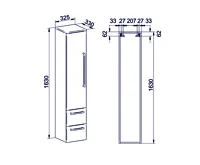 Koupelnová skříňka, závěsná bez nožiček, levá, bílá/bílá (3)