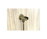 SAPHO Držák sprchy kulatý, pevný, s vyústěním, bronz (1)