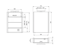 SAPHO LUCIE galerka s LED osvětlením, 55x70x17cm, bílá (9)