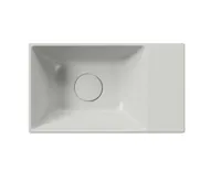 GSI KUBE X keramické umývátko 40x23cm, bez otvoru, pravé/levé, cenere mat (4)