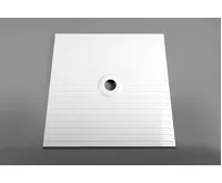 POLYSAN MIRAI sprchová vanička z litého mramoru, čtverec 90x90x1,8cm, bílá (7)
