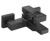 SAPHO FORATA nástěnná vanová baterie, černá mat SAPHO FORATA nástěnná vanová baterie, černá mat