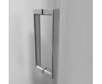 LIMA Sprchové dveře, čtverec, 90 cm, chrom ALU, sklo Point, dveře pivotové (2)