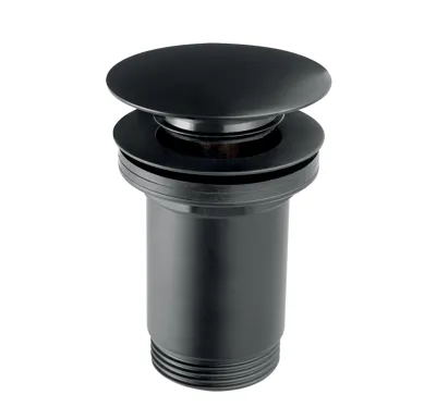 NOVASERVIS Uzávěr výpusti pro umyvadlo s přepadem, černý - S285-BL-B