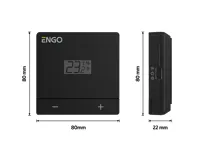 ENGO Controls Termostatický regulátor teploty EASY-230B, denní, černá (2)