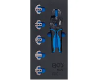 BGS Modul - kleště krimpovací s 5 páry lisovacích čelistí, sada 11 dílů BGS Modul - kleště krimpovací s 5 páry lisovacích čelistí, sada 11 dílů