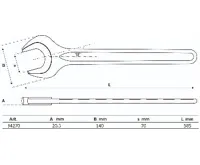 BGS Klíč plochý 70,0 mm, jednostranný (1)