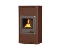 HS Flamingo Krbová kamna AQUAFLAM ® 17 s výměníkem - hnědá - sametová, základní regulace