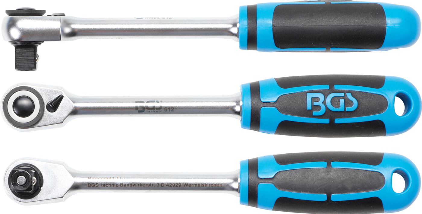 Bgs ráčna přepínací, jemně ozubená, 12.5 mm (1/2")