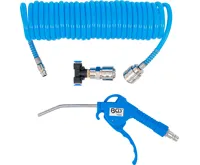 BGS Pneumatická ofukovací pistole,  se spirálovou hadicí na stlačený vzduch a T spojkou - BGS (2)