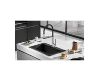 SAPHO NIMOA stojánková dřezová baterie se sprškou, chrom/gun metal (1)