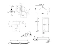 SAPHO KIRKÉ podomítkový sprchový set s pákovou baterií, 2 výstupy, bronz (2)