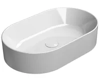 GSI KUBE X keramické umyvadlo na desku, 60x37cm, oválné, bílá ExtraGlaze GSI KUBE X keramické umyvadlo na desku, 60x37cm, oválné, bílá ExtraGlaze