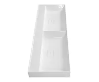 SAPHO GODIVA dvojumyvadlo, litý mramor, 119x44cm, bez otvoru, bílá (1)