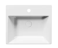 GSI KUBE X keramické umyvadlo polozápustné 55x47cm, bílá ExtraGlaze (3)