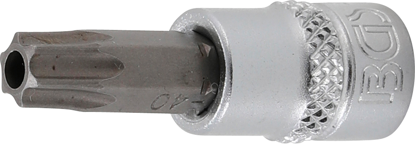 Bgs hlavice zástrčná 1/4" pro t-profil t 40, s vrtáním, zatíž. do 2 kg