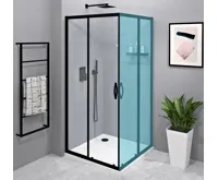 GELCO SIGMA SIMPLY BLACK sprchové dveře posuvné pro rohový vstup 900 mm, čiré sklo