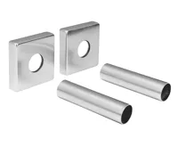 SAPHO Set krycích rozet hranatých, nerez mat SAPHO Set krycích rozet hranatých, nerez mat