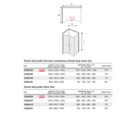 LIMA Sprchové dveře, čtverec, 80 cm, chrom ALU, sklo Point, dveře lítací (2)