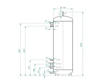Akumulační nádrž V2 -  750l - včetně izolace (2)