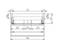 Aira, koupelnová skříňka s keramickým umyvadlem 80 cm, bílá (3)